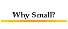 Why Small?